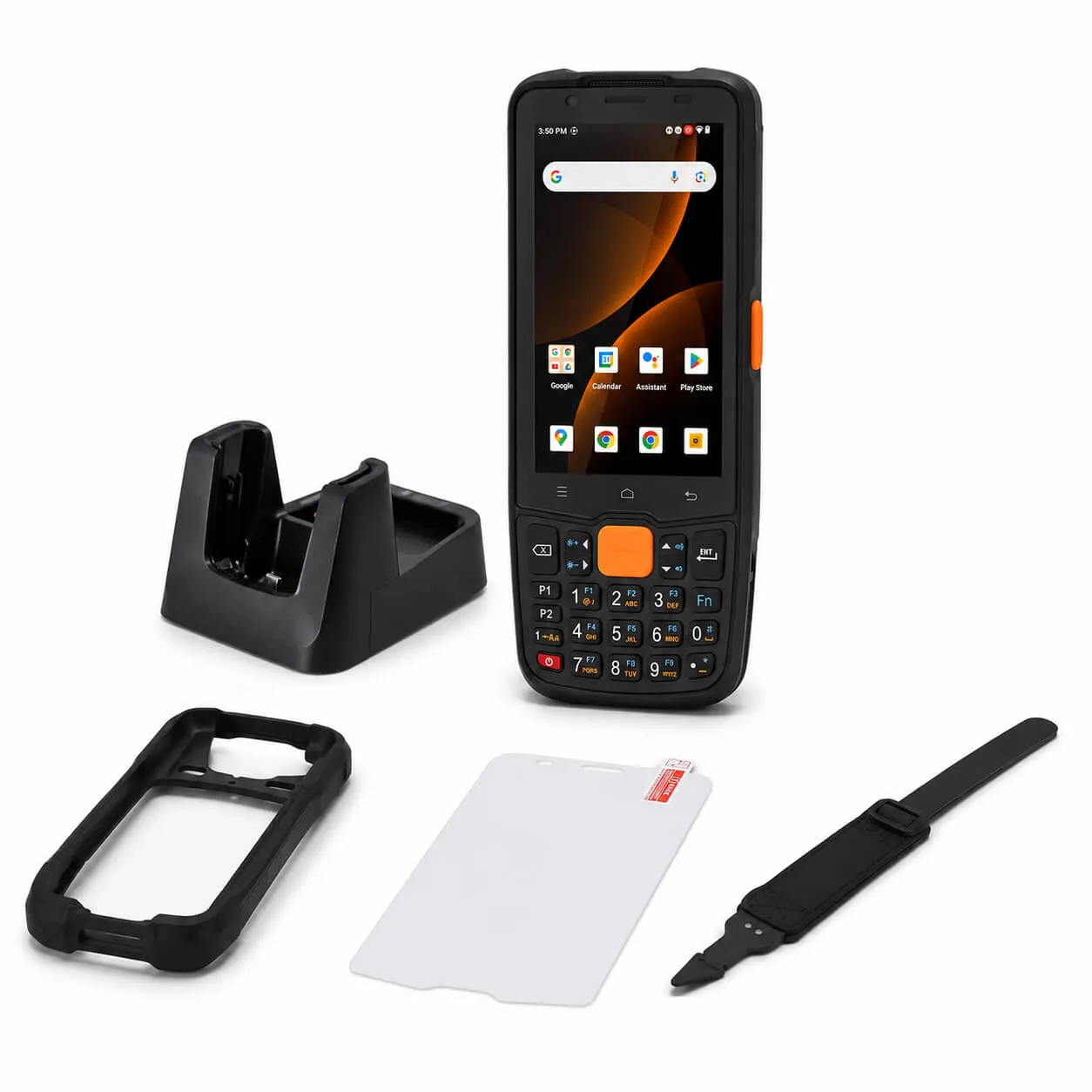 Комплект ТСД MERTECH MovFast S40 Android 13, 4GB/64GB (крейдл с передачей, чехол, стекло, ремешок)