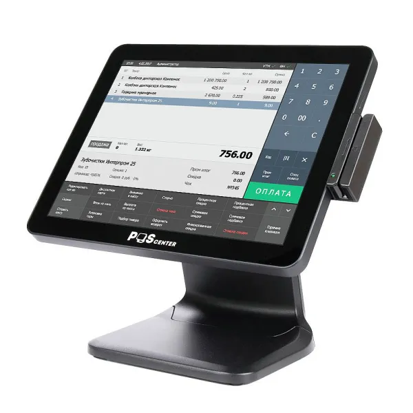 POS терминал-моноблок POSCenter POS 101 Pro (15", PCAP, N100, RAM 4Gb, SSD M2 128Gb, MSR) без (4133)